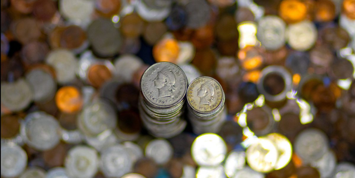 Stacked coins
