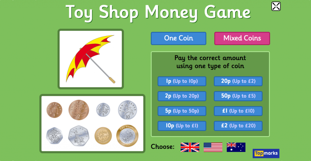 Money games online kids